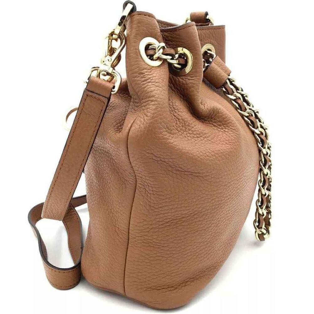 Michael Kors Mk Frankie Drawstring Bucket Brown C… - image 3